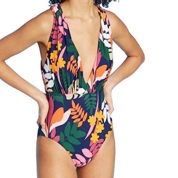Sea Angel Plunge Front One-Piece Swimsuit, Various - Picture 1 of 10